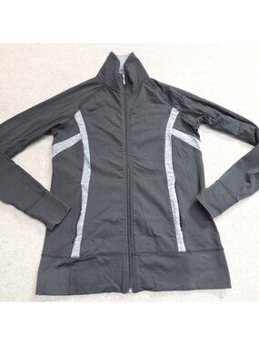 Nils Womens Jacket Medium Black Track Warm Up Full Zip Solid